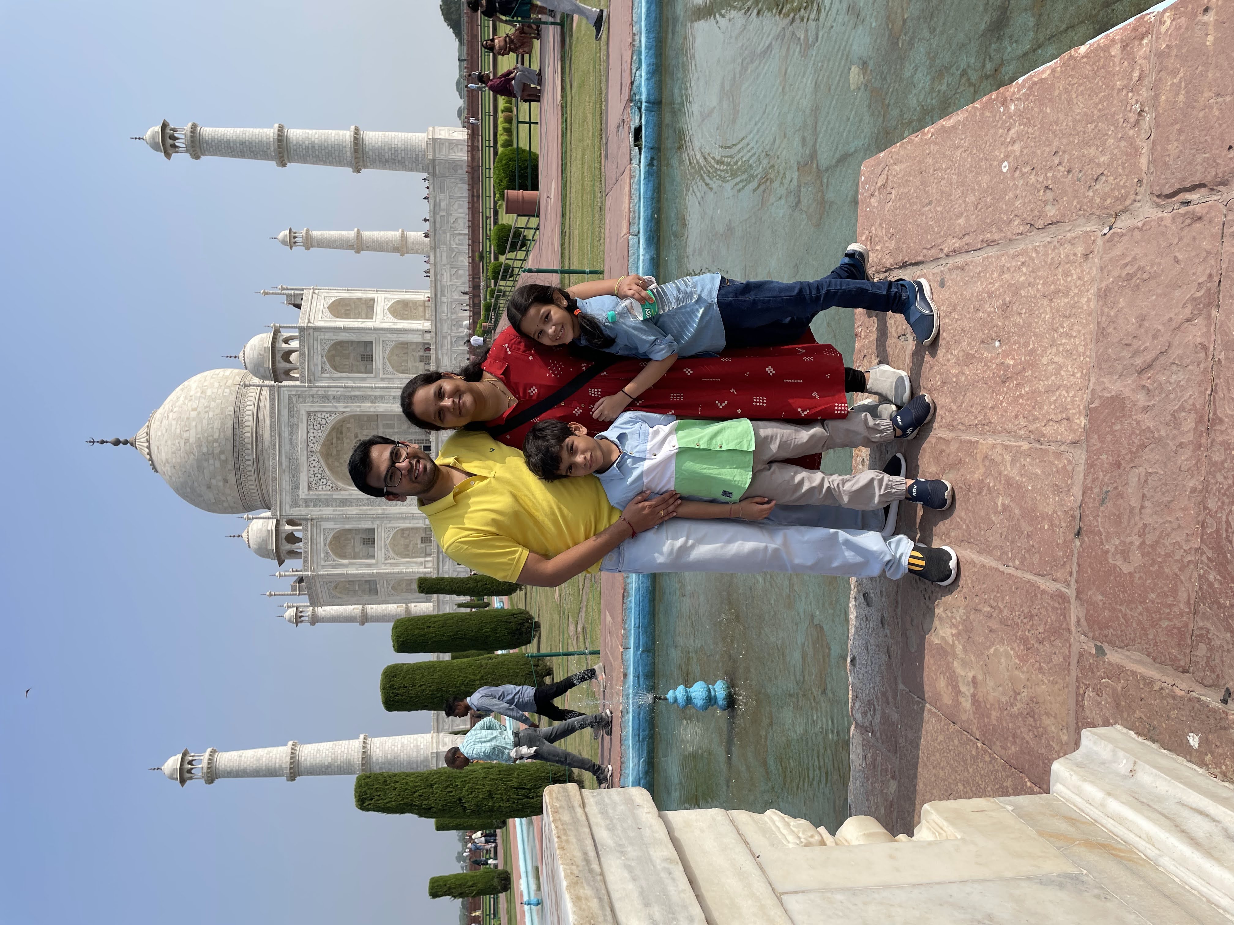 With Family at Taj Mahal