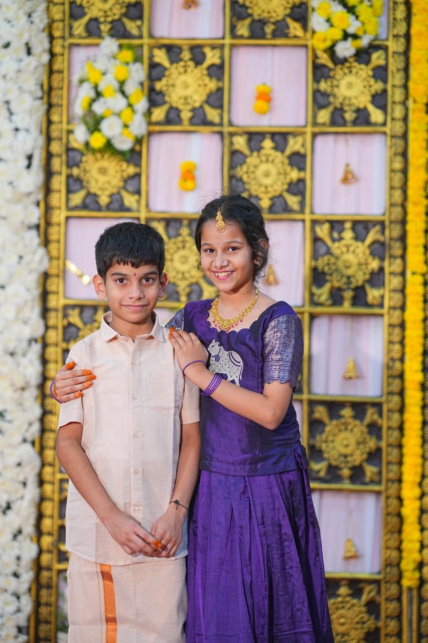 With Sister at Ceremony